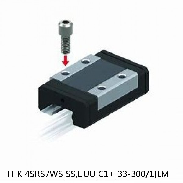 4SRS7WS[SS,​UU]C1+[33-300/1]LM THK Miniature Linear Guide Caged Ball SRS Series